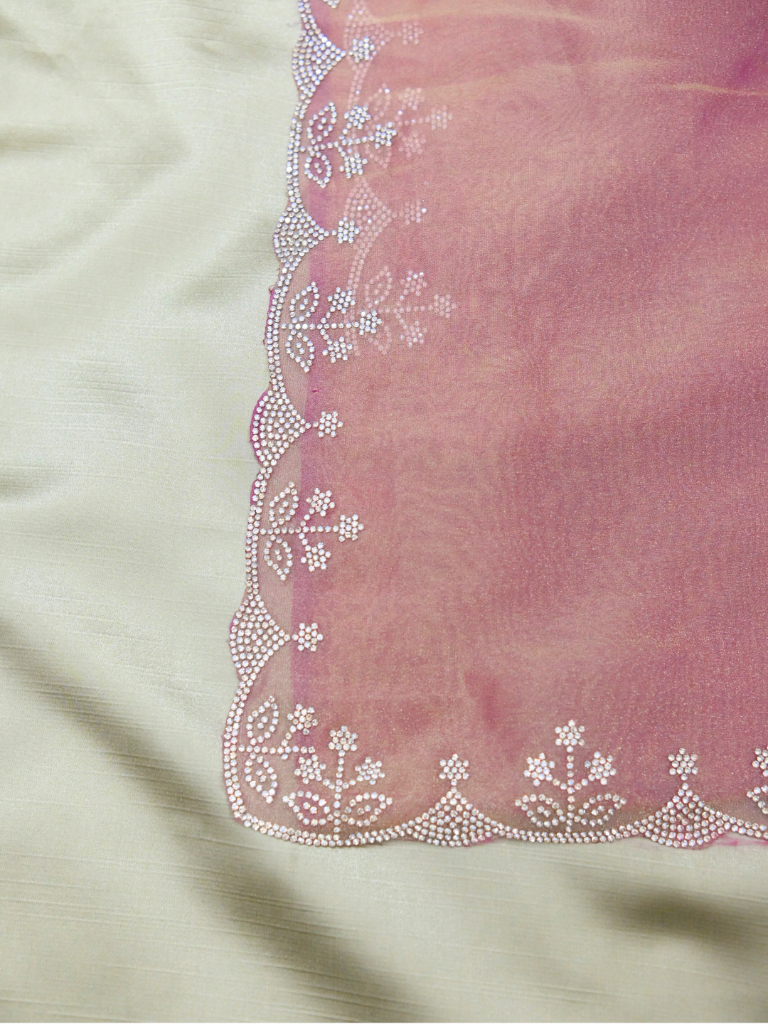 Designer Pink Jimmy Choo Organza Silk Saree by Zaridhaga