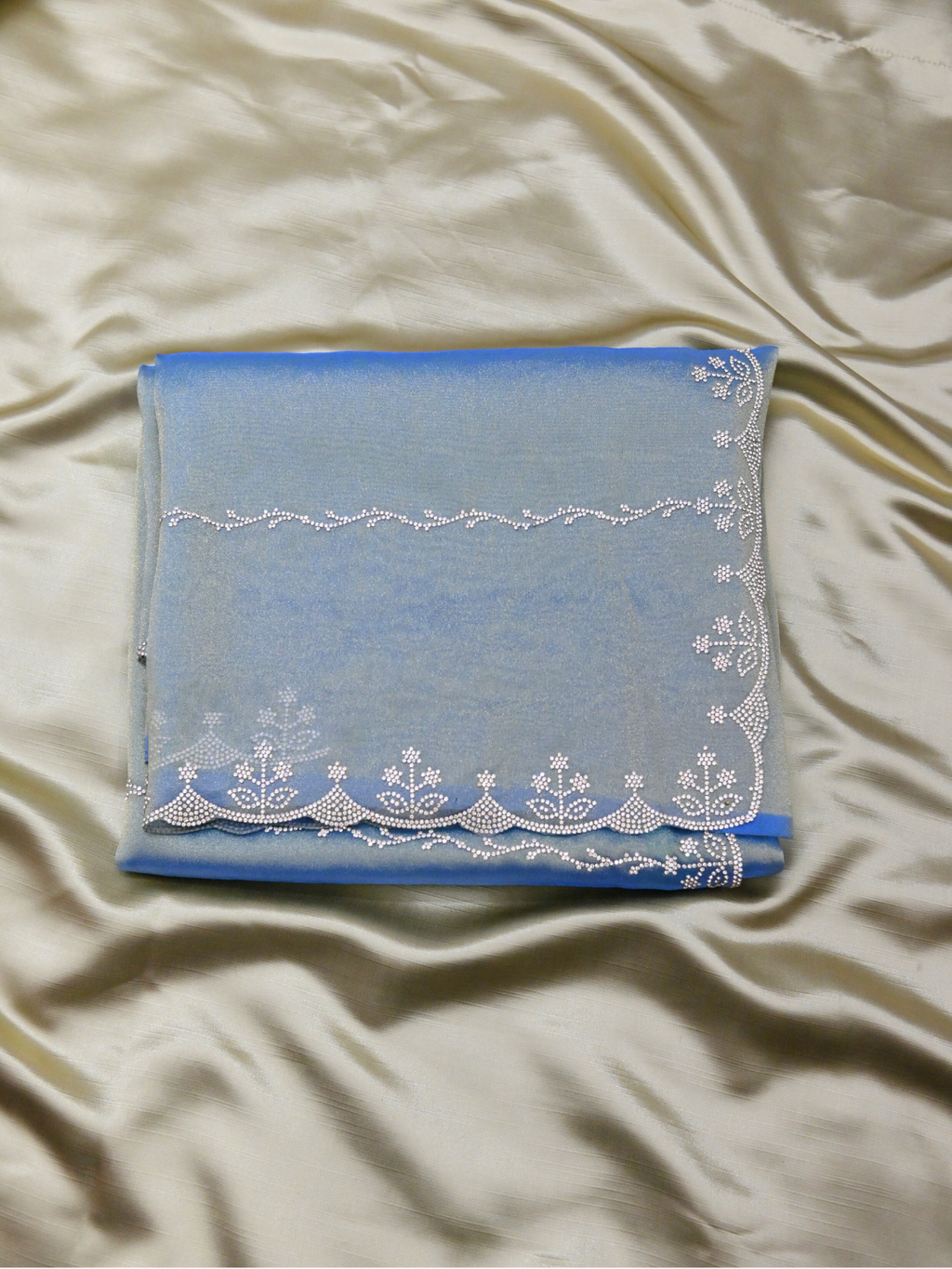 Designer Blue Jimmy Choo Organza Silk Saree by Zaridhaga