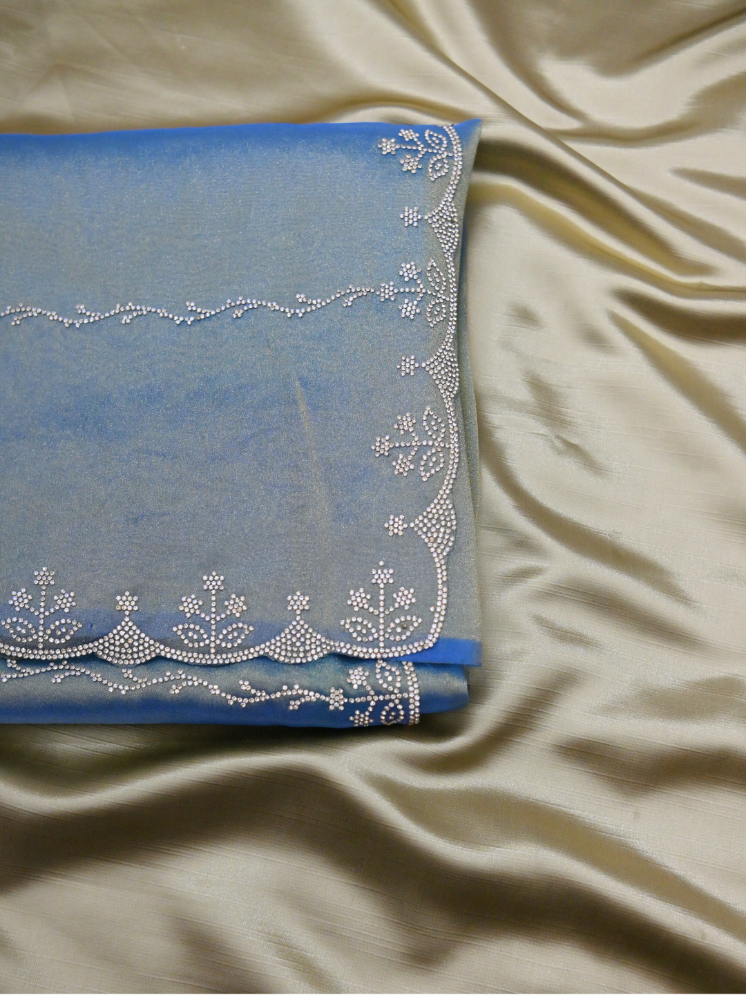 Designer Blue Jimmy Choo Organza Silk Saree by Zaridhaga