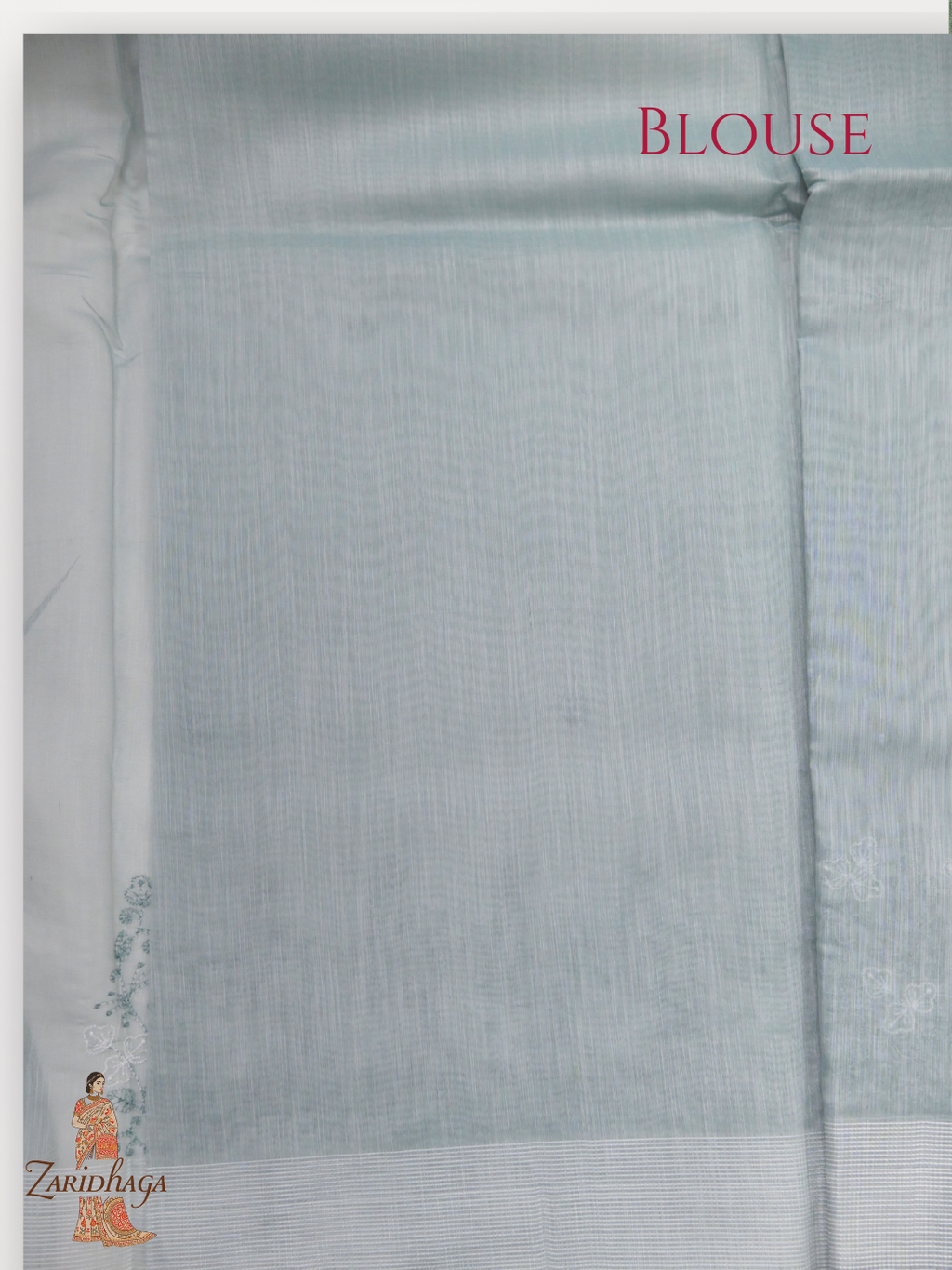 Pure Cotton Teal Saree by Zaridhaga