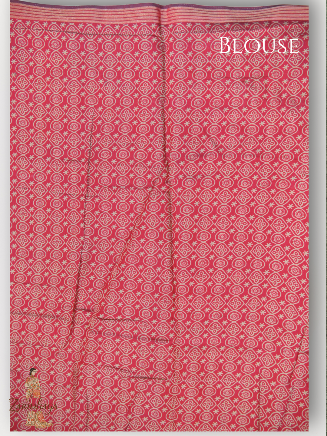 Ikkat Ajrakh Print Viscose Orange Saree Traditional & Modern by Zaridhaga