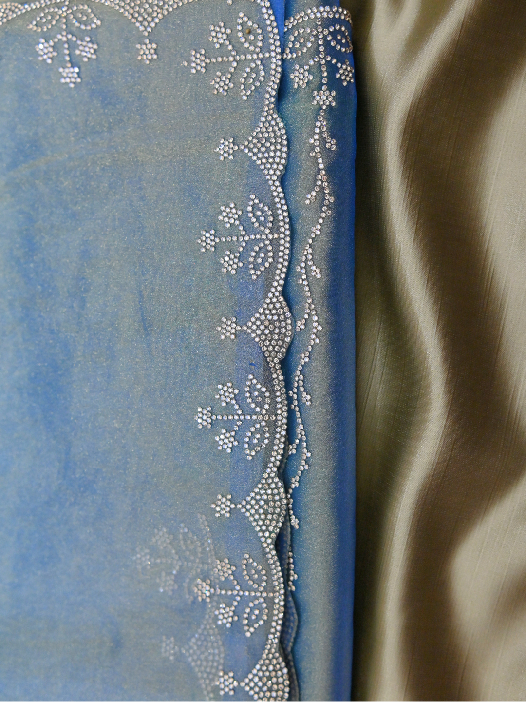 Designer Blue Jimmy Choo Organza Silk Saree by Zaridhaga