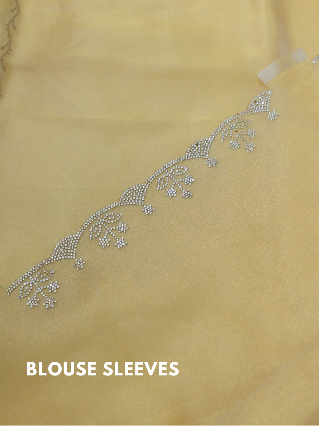 Designer Golden Jimmy Choo Organza Silk Saree by Zaridhaga