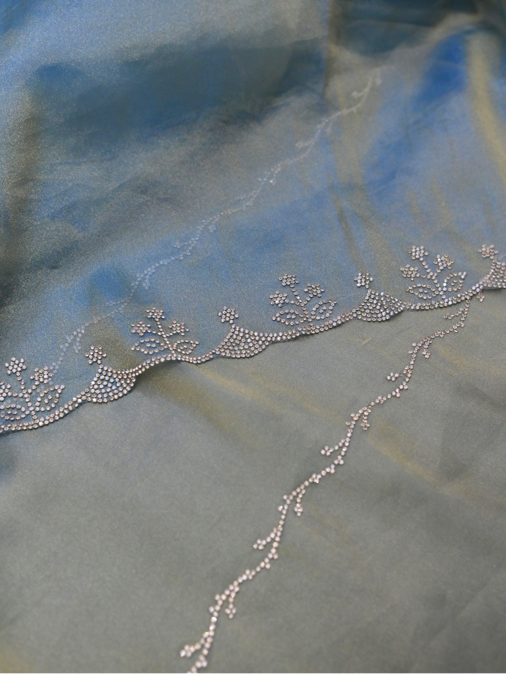 Designer Blue Jimmy Choo Organza Silk Saree by Zaridhaga