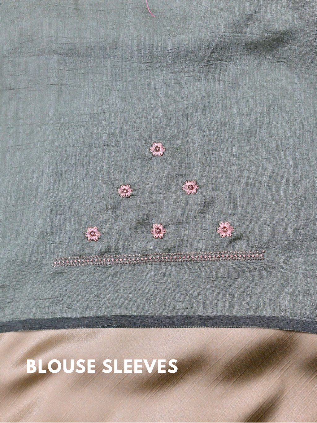 Green Chiffon Saree with Subtle Shine by Zaridhaga