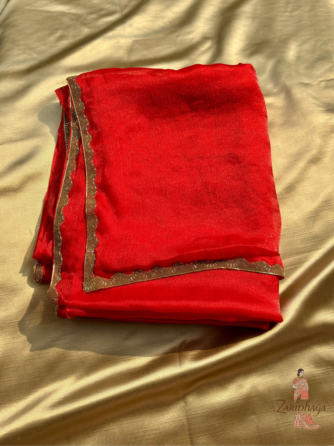 Jimmy Choo Red Saree – Karwa Chauth Special Designer Ethnic Wear