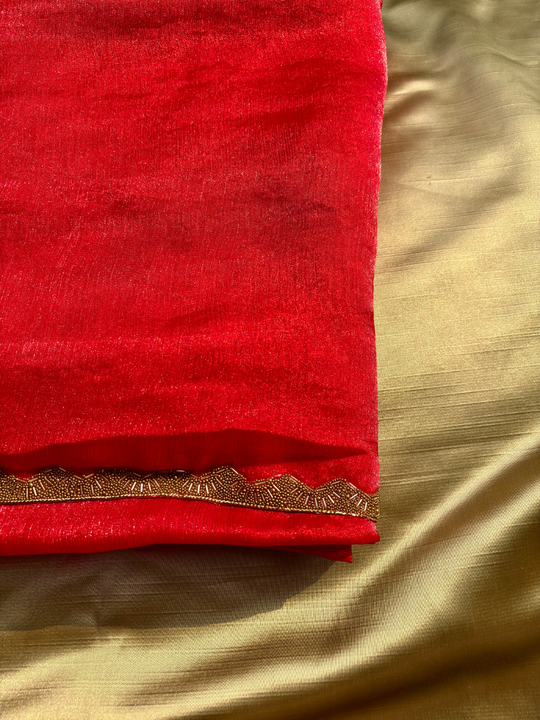 Jimmy Choo Red Saree – Karwa Chauth Special Designer Ethnic Wear